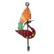 Handpainted Peacock Design Iron Wall Hook with Traditional Indian Art